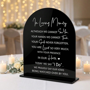 Custom Acrylic <strong>Wedding</strong> <strong>Memorial</strong> <strong>Table</strong> Sign Personalized Remembrance Sign for <strong>Wedding</strong> Ceremony Reception <strong>Table</strong> Decor - Product Image 3