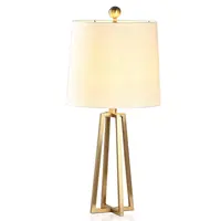 Amerikanischen land lampe hause tisch lampe Kupfer farbe metall stoff lampenschirm ETL891124