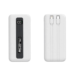พาวเวอร์แบงค์ 10000mAh บางเฉียบ ช่องเสียบ Type-C เครื่องชาร์จพกพาสำหรับใช้งานกลางแจ้ง แบตเตอรี่ Li-Polymer ชาร์จเร็ว 22.5W หน้าจอ LED พร้อมสายชาร์จ - Product Image 5