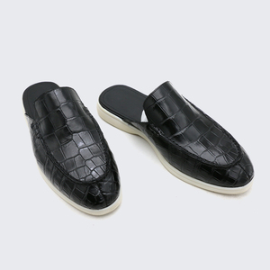 LANCI Produttore di Sandali Personalizzati OEM, Scarpe in Vera Pelle con Design Coccodrillo, <span class=keywords><strong>Mocassini</strong></span> da <span class=keywords><strong>Uomo</strong></span>, <span class=keywords><strong>Pantofole</strong></span> di Lusso - Product Image 4