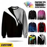 Sweat-shirt à col rond pour homme personnalisé OEM ODM avec impression intégrale par sublimation, style streetwear