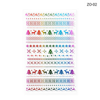 2025 hiver noël curseur ongles décalcomanies décoration Nail Art autocollant auto-adhésif feuille ornement pour manucure Art Design