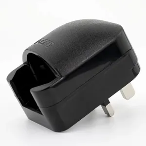 EU Schuko để UK cắm Adapter Vòng 4.8mm 2 pins để Type-G BS 3 pins chuyển đổi Bộ chuyển đổi 13A 250V được xây dựng trong cầu chì trắng EU khuỷu tay cắm