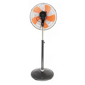 Factory oscillate swinging adjustable speed round 3 plastic blade electrical orange 18 inch industrial super deluxe stand fan