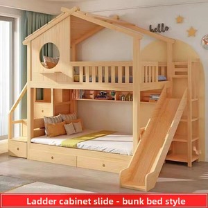 <span class=keywords><strong>Lit</strong></span> <span class=keywords><strong>superposé</strong></span> <span class=keywords><strong>en</strong></span> pin pour enfants, style cabane dans les arbres, double étage, style nordique, ensemble parent-enfant, <span class=keywords><strong>avec</strong></span> toboggan princesse, pour garçons et filles - Product Image 3