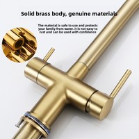 Robinet de cuisine extractible en laiton, mitigeur eau chaude et froide pour évier de légumes, rotation à 360°, purificateur 3-en-1, monotrou