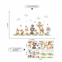 Pegatinas de Pared de PVC Impermeables con Dibujos Animados 3D de Animales del Bosque, Calcomanías con Acabado Mate para la Habitación de Bebés y Niños, Decoración del Hogar