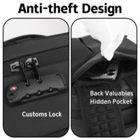 Sac à dos de voyage extensible avec compression par airbag, sacoche pour ordinateur portable étanche pour les affaires modernes