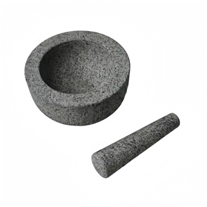 Juego <span class=keywords><strong>de</strong></span> <span class=keywords><strong>Mortero</strong></span> y Pilón <span class=keywords><strong>de</strong></span> Granito Hecho a Mano, Herramientas Duraderas para Moler Hierbas y Especias, 6 kg - Product Image 5