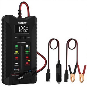 AUTDER 자동차 배터리 테스터 12V/24V 전압계 오토바이 배터리 발전기 충전 시스템 분석기 LCD 디스플레이 LED 표시기 CE - Product Image 1