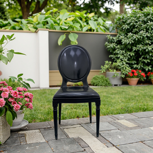 Comment les ventes pas cher Durabel noir PP chaise en plastique noir chaises de fêtes de mariage - Product Image 6