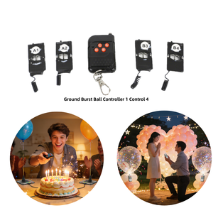 1 Telecomando per 4 <span class=keywords><strong>Blaster</strong></span> di Palloncini, Controllo Wireless Ricaricabile con Patch Autoadesive - Product Image 4