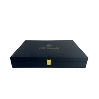 Coffret Cadeau Luxe Personnalisé pour Montres, Cosmétiques et Parfums – Valise en Cuir PU Noir Effet Croco avec Boîte en Bois