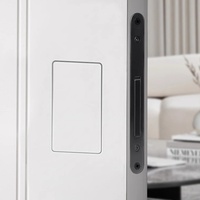 Serrure invisible plate silencieuse magnétique en acier inoxydable pour chambre à coucher, corps de serrure simple pour intérieur, minimaliste, salle de bain, dissimulée, 60 mm, 3