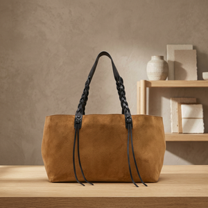 Sac à main BS INTERNATIONAL en cuir véritable, souple, durable, imperméable, avec fermeture éclair, bandoulière, léger, écologique, 3L+ - Product Image 1