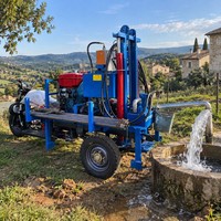 Foreuse de puits d'eau portable haute efficacité CE ISO, 100m, 150m, 200m, petite machine de forage, vente directe usine