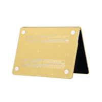 Étui rigide pour ordinateur portable en PC souple texturé crème avec paillettes pour MacBook Pro Air 13.3 13.6 pouces A2681 A1706 A1932 A2337 A2941