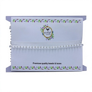 Chaîne de dentelle à franges en perles de verre et cristal, modèle KT, taille personnalisée, décorative, scintillante, colorée et irisée, vente en gros - Product Image 1