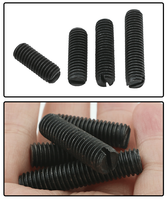 Vis de réglage en acier inoxydable 12.9/304 vis de réglage à pointe fendue avec extrémité plate noir/plaine M1.2-vis sans tête M8