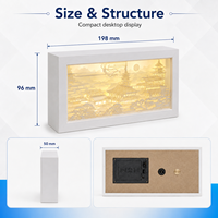 Luces Nocturnas Portátiles de Fábrica, Caja de Sombra de Papel 3D LED Personalizada, Marco de Fotos con Luz, Funciona con Batería, para Decoración del Hogar