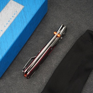 มีดพับ WADE BM535-9 สีแดง ทำจากอลูมิเนียมอัลลอยด์ ใบมีด S30V แบบปลายแหลม ปรับไม่ได้ พร้อมปุ่มล็อคแบบนิ้วโป้ง คุณภาพระดับอุตสาหกรรม OEM - Product Image 3