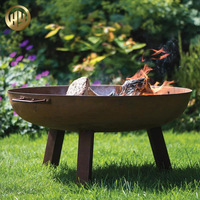 Rusty Garden Outdoor Wood Burning Portable Acero inoxidable Pizza Horno Corten Steel Fire Pit y barbacoa con componentes metálicos
