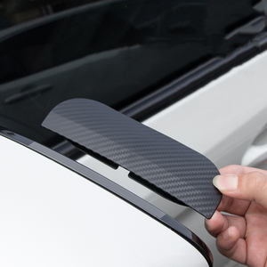 2 pièces autocollant de rétroviseur de voiture en pvc souple noir, <span class=keywords><strong>pare</strong></span>-soleil de protection imperméable à la pluie, couverture de sourcils - Product Image 6