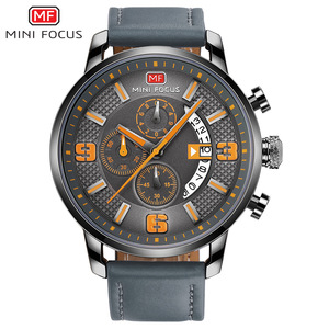 MINI FOCUS MF0025G Beliebte lässige Quarzuhr Herren Chrono 3 Zifferblatt 6 Zeiger Leder armband Wasserdichte Multifunktion uhren für Jungen - Product Image 5