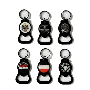 Nhà Máy Kim Loại Rượu Bia Mở Chai Keychain Biểu Tượng Tùy Chỉnh Hình Dạng Vòng Chìa Khóa Mở Chai Với Logo Riêng Của Bạn - Product Image 2