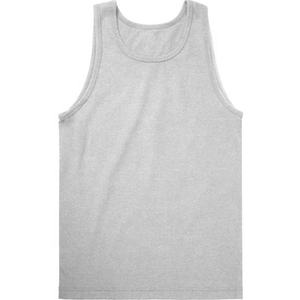 PIHA SPORTS Débardeur de fitness pour homme, col ras du cou, coupe ample, 100% coton jersey, tissu 160g, taille avant - Product Image 1