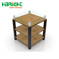 Comptoir de vente en bois durable HIGHBEIGHT, table promotionnelle pour supermarché avec armoire, modèle HBE-VR, origine Chine