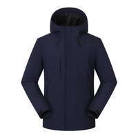 Vestes d'extérieur pour hommes à capuche avec fermeture éclair personnalisées AI-MICH, vêtements de travail promotionnels d'entreprise, veste d'extérieur imperméable et légère