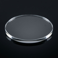 Plaque de quartz ronde transparente résistante à la chaleur, plaque de verre en silice, plaque de quartz de forme circulaire à vendre