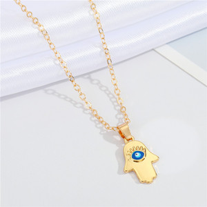 Collier pour femme en acier inoxydable avec pendentif œil <span class=keywords><strong>du</strong></span> <span class=keywords><strong>diable</strong></span>, design de bijoux pour femme, personnalité dorée, rendez-vous galant - Product Image 1