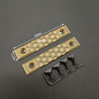 LWXC 4 pièces Bande de protection tactique en alliage d'aluminium avec 2 pièces de 8 cm et 12 cm par ensemble, support de montage à motif BP/matriciel/nid d'abeille