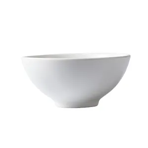 Ramen-cuenco de cocina de 4,5 pulgadas, cuencos de porcelana personalizados de cerámica aptos para lavavajillas, sopa, cereales, leche, arroz, fideos blancos, precio al por mayor