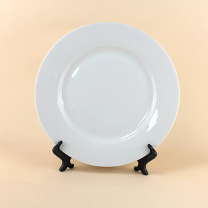 WUJO จานเซรามิกสีขาวพิมพ์ลาย,พอร์ซเลนเปล่าขนาด8นิ้ว10นิ้วแผ่นระเหิด - Product Image 3