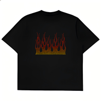 Transferts thermocollants personnalisés en strass motif flamme pour T-shirt