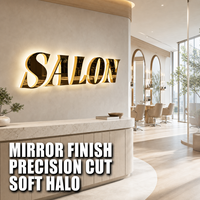 Letrero de Pared para Salón de Uñas y Pestañas, Letrero de Pared Retroiluminado Personalizado con Letras de Logotipo LED 3D para Recepción de Belleza