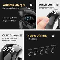 Anillo Tasbih Inteligente Equantu con Carga Inalámbrica para Recordatorio de Oración por Bluetooth y Contador de Zikr