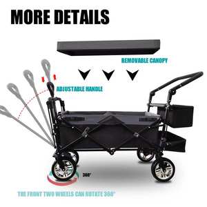 Wagons <b>Carts</b> Foldable Easy Assembly Portable <b>Camping</b> Lightweight Smallest Folding Design Storage Shopping Garden Park Tailgate - Product Image 5