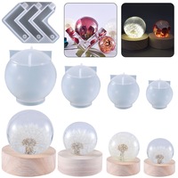 Moule en silicone 3D en forme de boule YS 35-80mm, moules en résine époxy pour la fabrication de boules planétaires, outils de décoration pour la maison