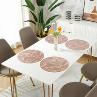 Sous-plats en PVC écologiques de haute qualité TUOTU 380MM à séchage rapide, logo personnalisé, vente en gros, style classique durable pour restaurant