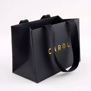 Customized Print Luxury Gift Paper Shopping Bag Packaging Wholesale Paper Bags with Your Own logo for Clothing Small Business - Product Image 3