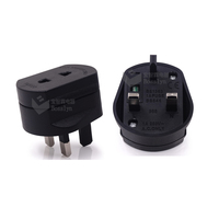 Adaptateur de prise EU à trois broches vers UK, pour rasoir, brosse à dents, convertisseur de prise de courant
