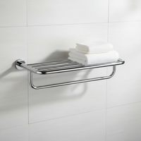 Kit d'accessoires de salle de bain en acier inoxydable chromé moderne à montage mural, 7 pièces