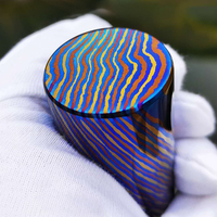 Barres et feuilles en titane Damas Timascus CNC Mokuti personnalisées pour boucle de stylo Timascus