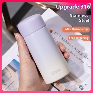 Mini taza de acero inoxidable de grado alimenticio 316 Cyber Popular, termo de bolsillo moderno, taza de agua al vacío Simple para niñas, cara alta para regalo - Product Image 5