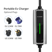 Chargeur EV portable Plug and Play 16~32A 3,5~7kW IP54 étanche Type1 Type2 GBT pour voitures électriques