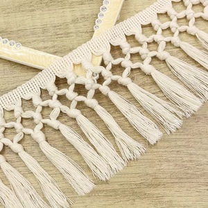 Jakarlı 11cm pamuk ipliği çevre dostu özel renkler asılı püskül dantel giyim ve ev aksesuarları için - Product Image 4